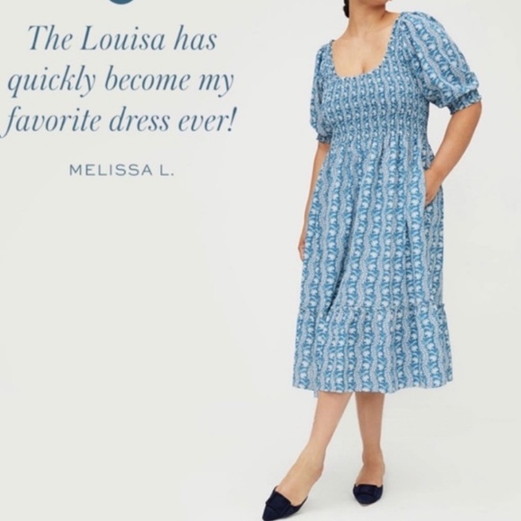 Hill House Louisa The Nap Dress Size Large Puff Sleeves Prairie Cottagecore‎ - Picture 2 of 8